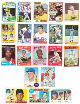 1941-1985 Topps and Assorted Brands Hall of Famers and Stars Baseball Card Collection of (20) - Including Rookie Cards!